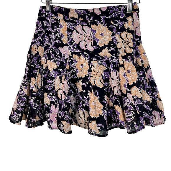 Free People NWT End of the Island Godet Miniskirt Size 4 Boho Floral Romantic - Picture 2 of 9